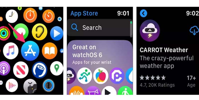 Ứng dụng Apple Store đã có mặt trên thiết bị đeo tay