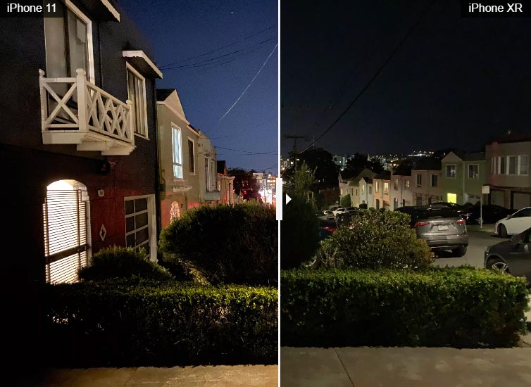 Dưới đây là hai bức ảnh được chụp trên đường lái xe vào khoảng 10 giờ tối