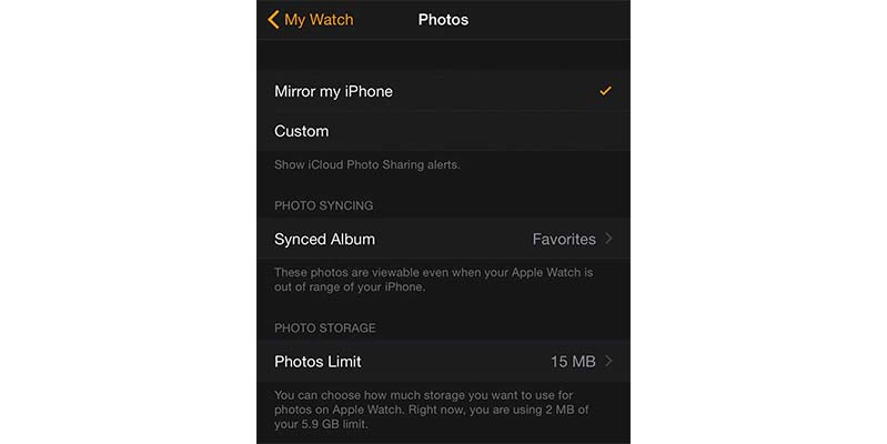Làm thế nào để đồng bộ hình với Apple Watch
