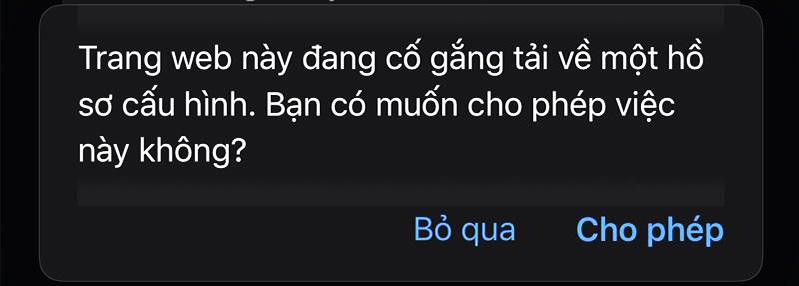 yêu cầu cho phép cập nhật ios 13.3 beta 1