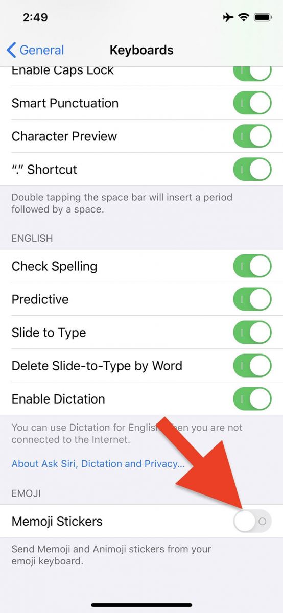 tắt Memoji Stickers
