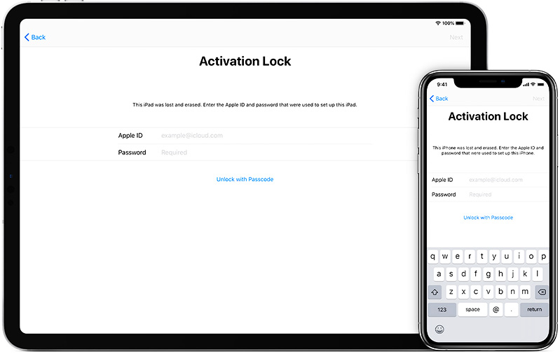 activation lock trên ipad, iphone