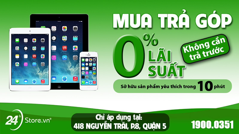 mua iphone, ipad trả góp không lãi suất tại 24hstore