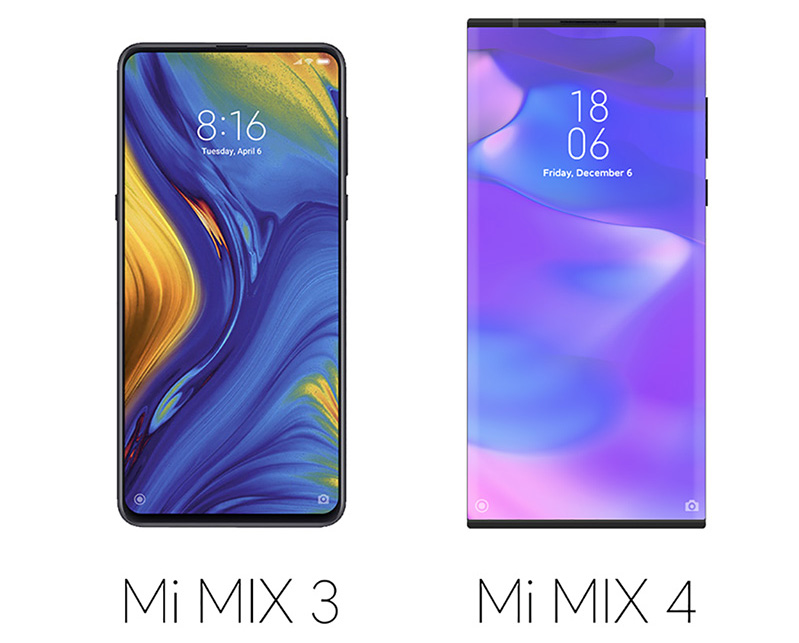 mi mix 3 và mi mix 4 đọ dáng