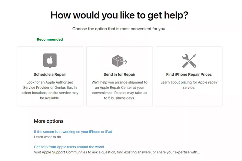 dịch vụ sửa chữa tận nơi của apple
