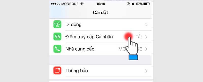 hướng dẫn phát wifi cho iphone