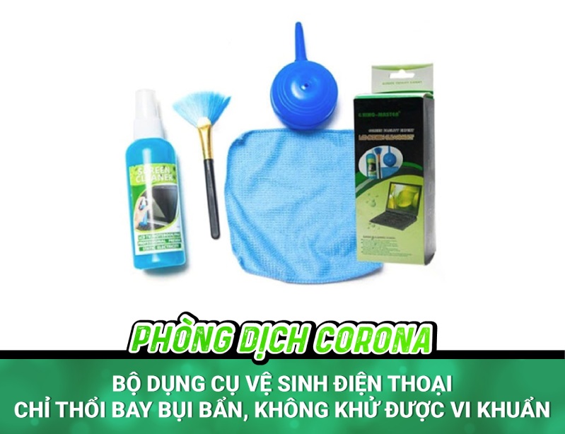 Bộ vệ sinh điện thoại không có tác dụng diệt khuẩn