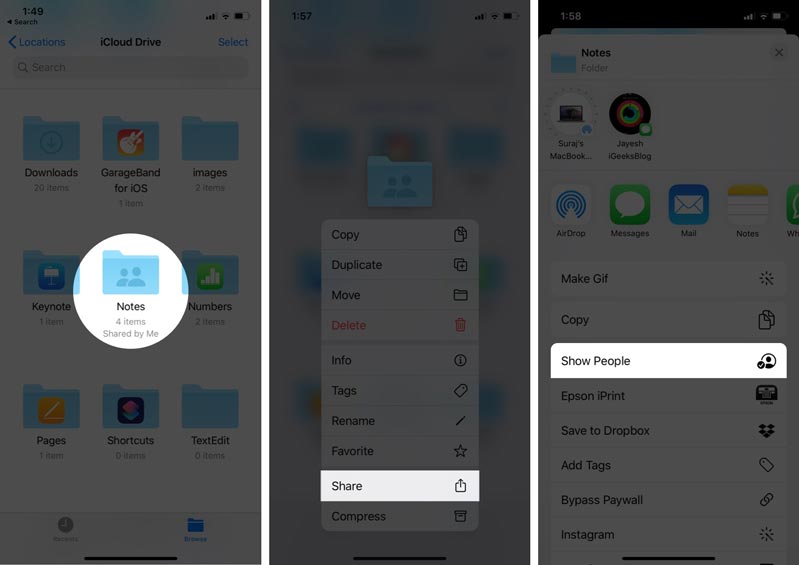 đổi quyền của các file icloud