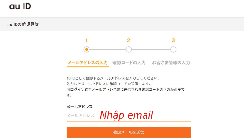 Nhập email đăng ký