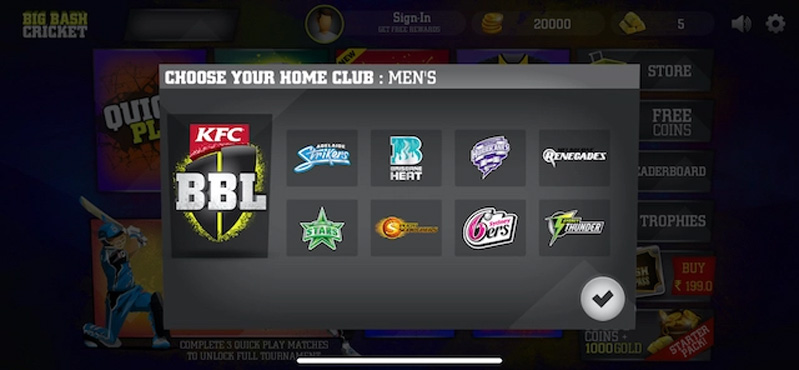 Big Bash League trên iPad Big Bash League trên iPad