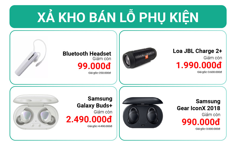 Chương trình mừng 30/4 - 1/5 hình 5 Tai nghe Bluetooth giảm hơn 50%