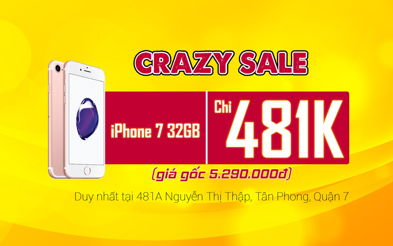Cơ hội mua iPhone 7 32GB chỉ 481K