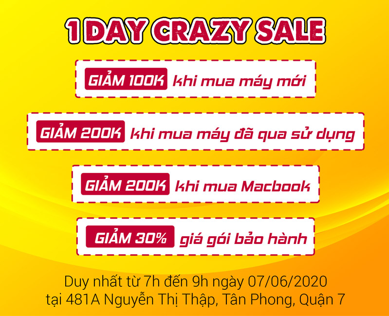 1 ngày giảm sốc duy nhất tại 481A