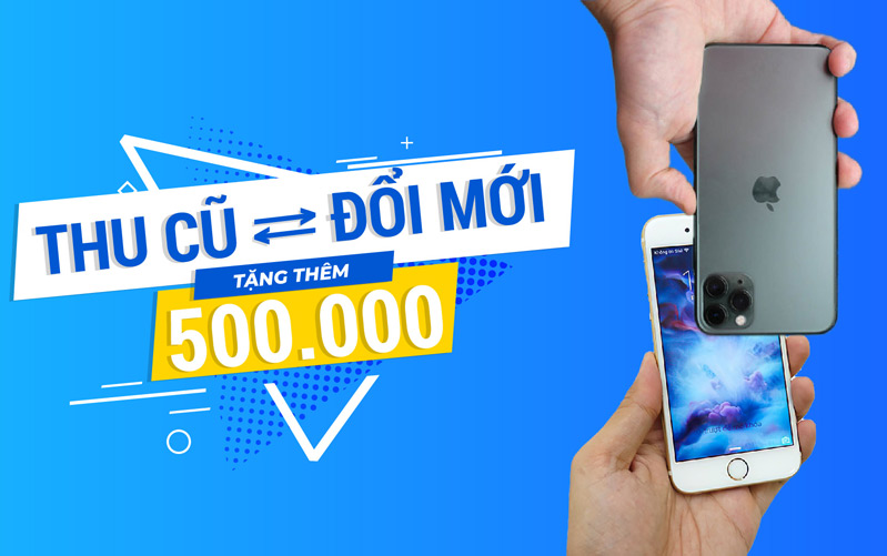 Tặng 500.000đ cho mỗi khách lên đời điện thoại tại hệ thống 24hStore