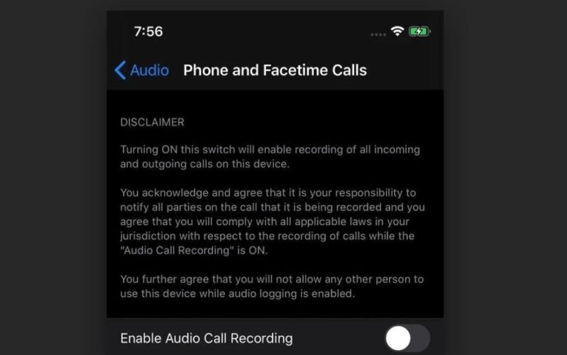 hình ảnh rò rỉ về tính năng ghi âm cuộc gọi iPhone 