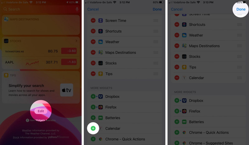 Thêm một widget trên iPhone