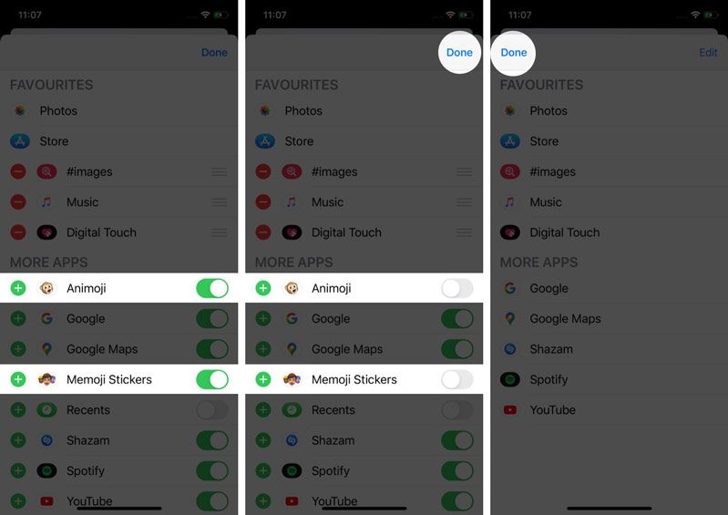 làm ẩn memoji ra khỏi tin nhắn