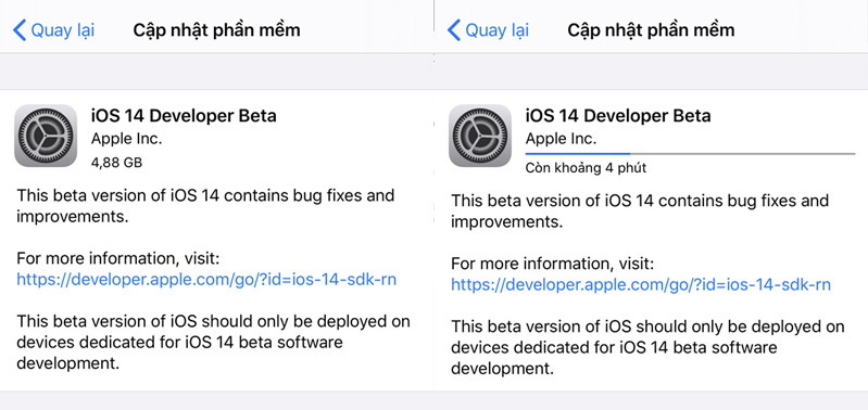 Bước cuối chỉ cần vào Cài đặt, cập nhật bình thường Bước cuối chỉ cần vào Cài đặt, cập nhật bình thường
