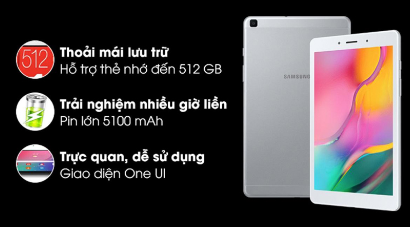 Samsung Galaxy Tab A 8 inch 2019 T295 hình 1 Dòng máy tính bảng giá rẻ mới nhất của Samsung đã có mặt tại 24hStore