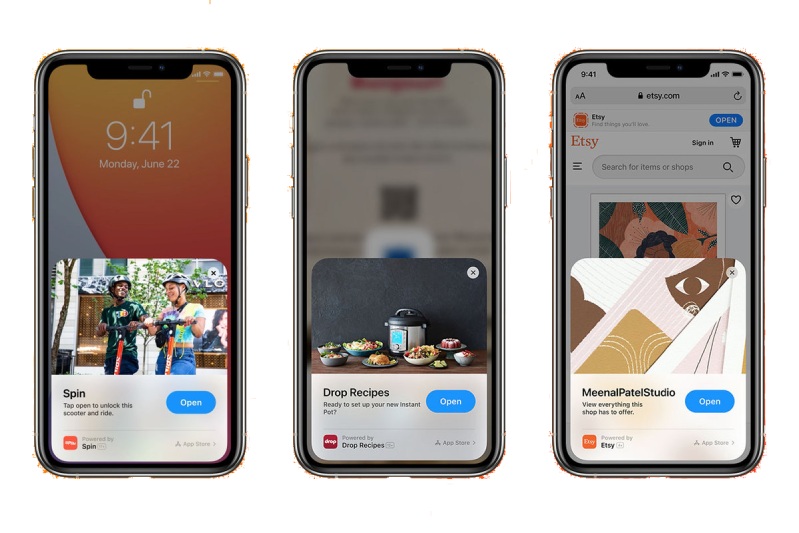 iOS 14 hình 4 App Clip trên iOS 14