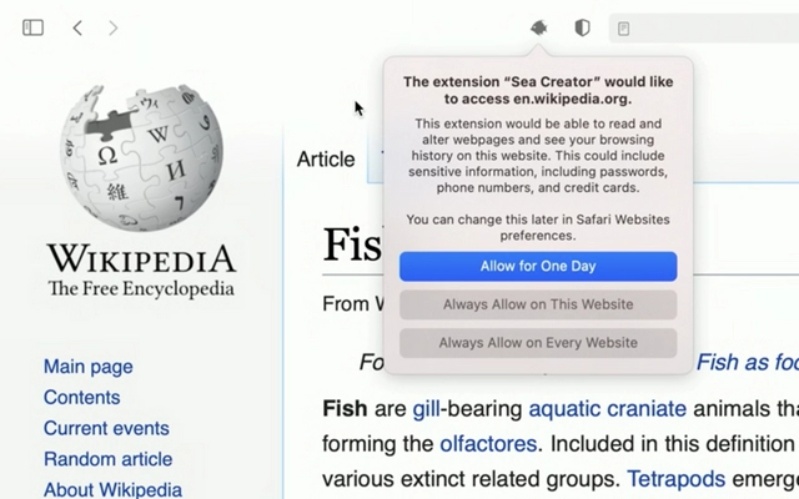 Tính năng bảo mật của người dùng vẫn được đặt lên hàng đầu khi sử dụng tiện ích mở rộng