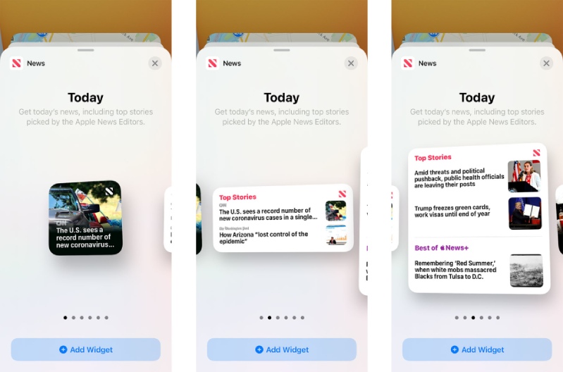 Widget trên bản cập nhật iOS 14