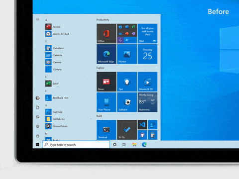 windows 10 insider preview build 20161 Thanh Menu ở Windows 10 Insider Preview Build 20161 được thay đổi giao diện