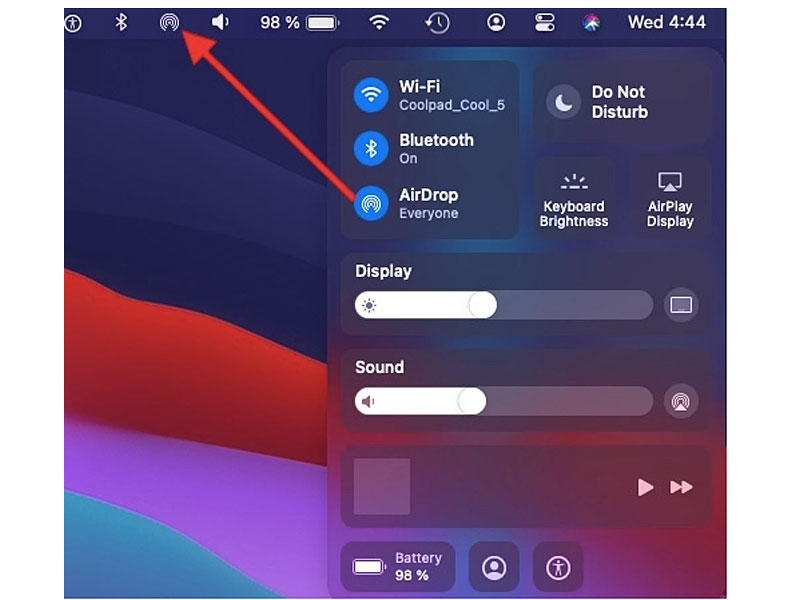 Nhấn thả mục cụ thể