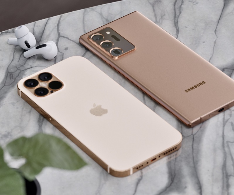 concept iphone 12 Bản concept của iPhone 12 và Galaxy Note 20