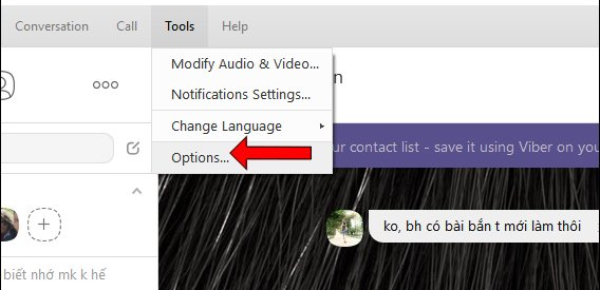 Thoát Viber trên máy tính