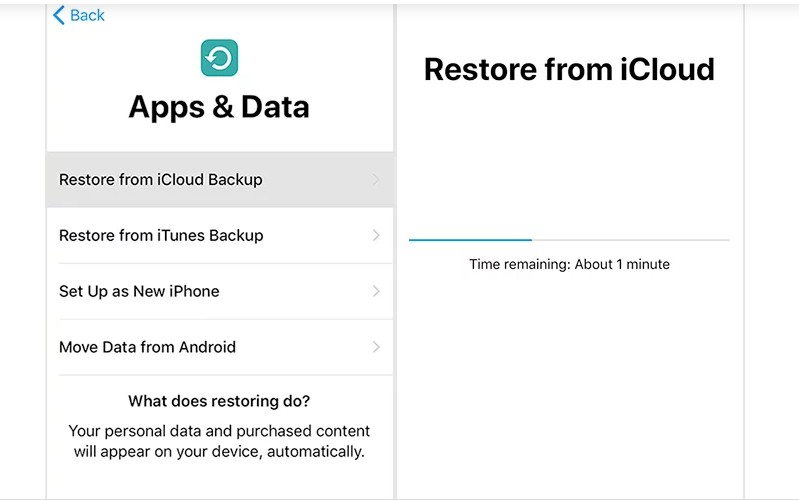 Lỗi khôi phục iCloud trên iPhone và iPad