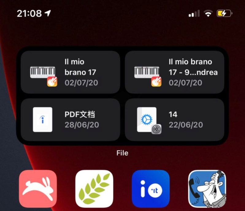 hiện file ở màn hình chính cho phép truy cập nhanh