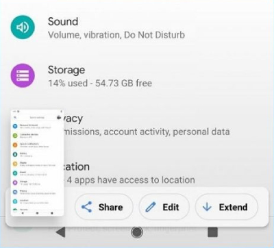 android 11 tính năng ảnh cuộn chụp màn hình