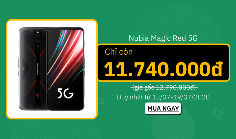 Điện thoại chơi game khủng nhất Nubia Red Magic 5G giảm sốc hơn 1 triệu