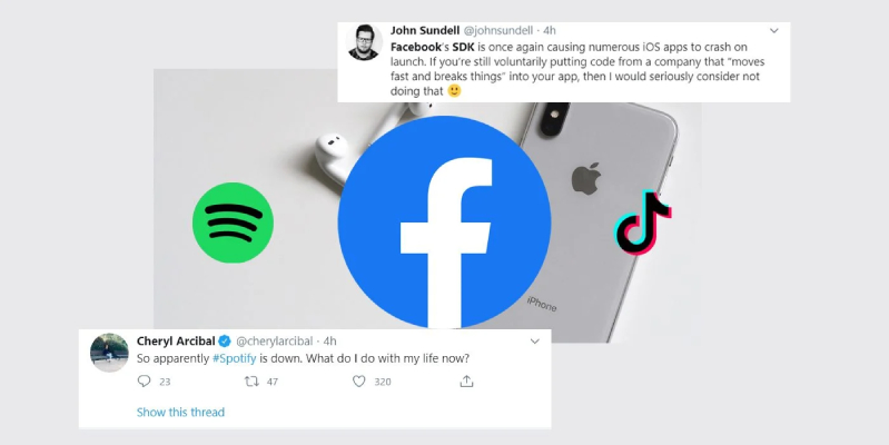 iphone crash bị văng Nguyên nhân của tình trạng trên là Facebook iOS SDK