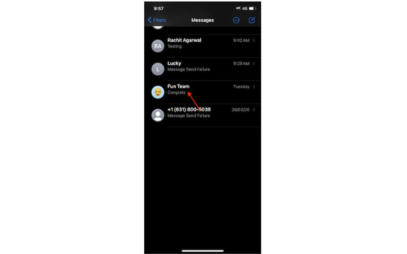 Khởi chạy ứng dụng tin nhắn