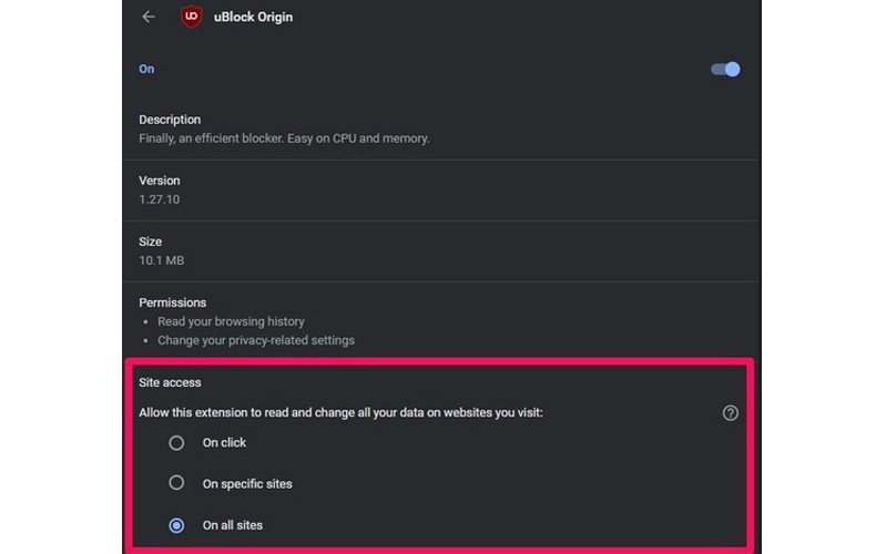 bảo mật safari, bảo mật chrome 5 cách cài đặt quyền mở tiện ích mở rộng