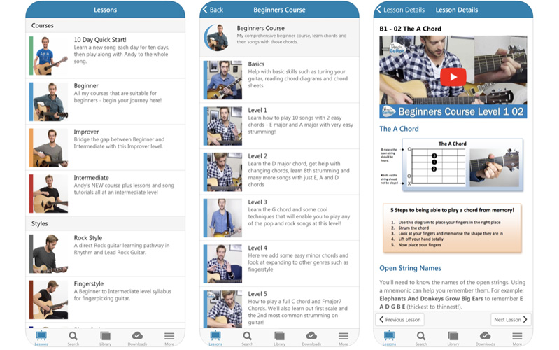học guitar bằng ứng dụng trên điện thoại
