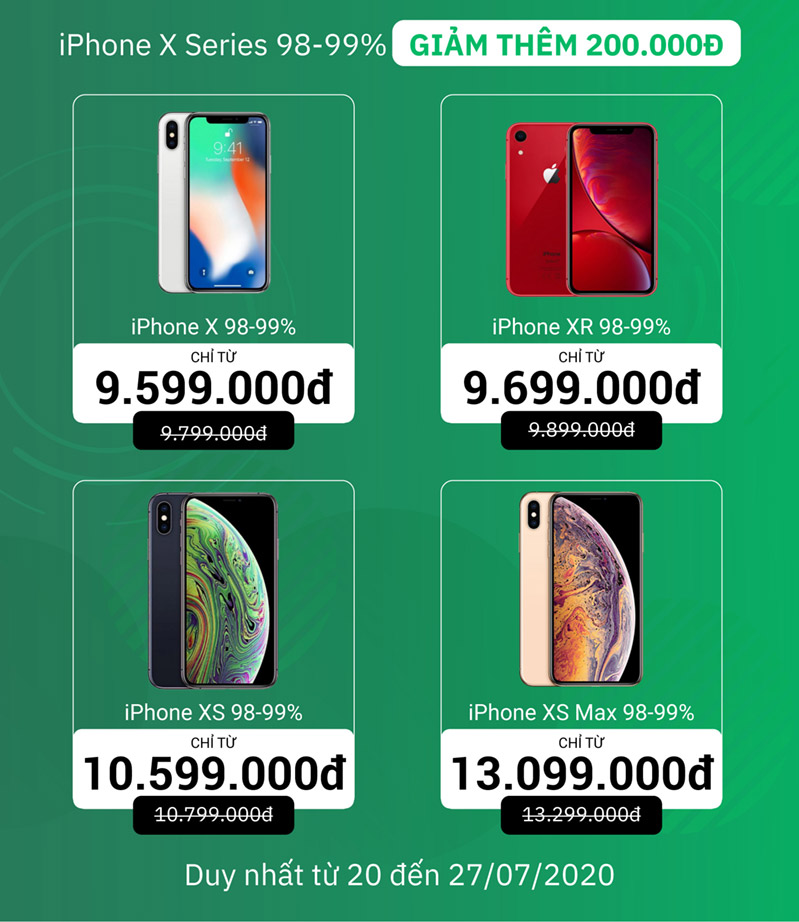 Xả hàng tháng 7 hình 2 iPhone hàng hiếm giá mềm