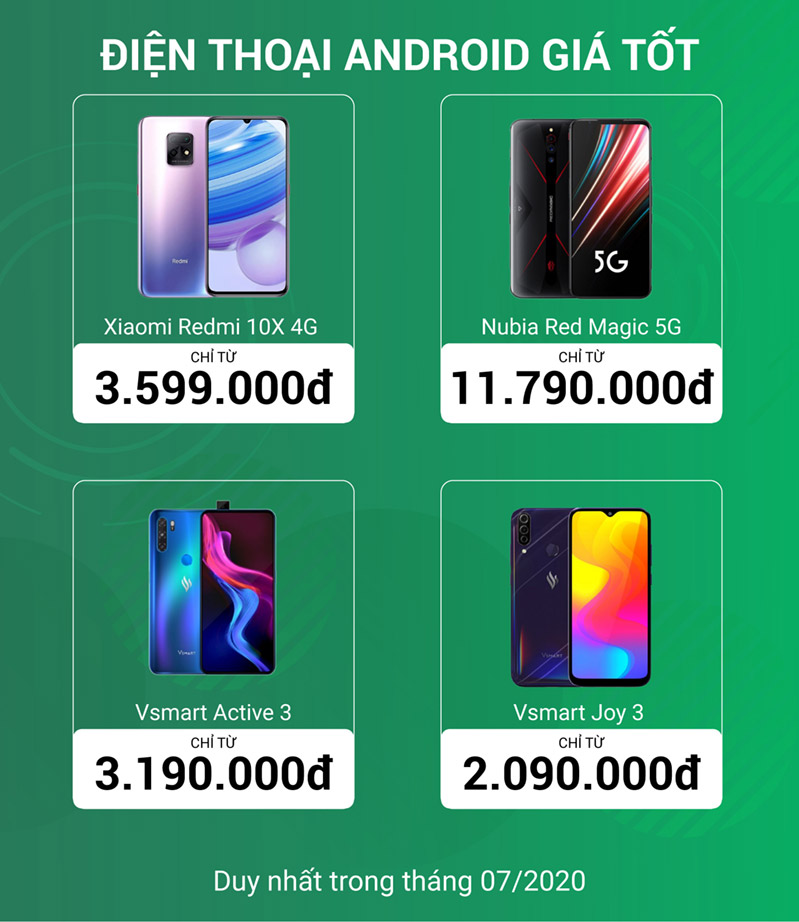 Điện thoại Android giá rẻ nhất thị trường