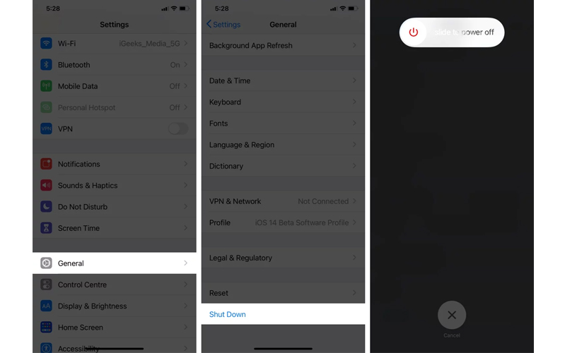khởi động lại iphone khi gặp lỗi
