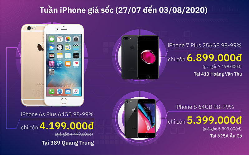 iPhone giá sốc tuần cuối tháng 7 hình 1 Giá đẹp cuối tháng, duy nhất tại 3 chi nhánh 24hStore