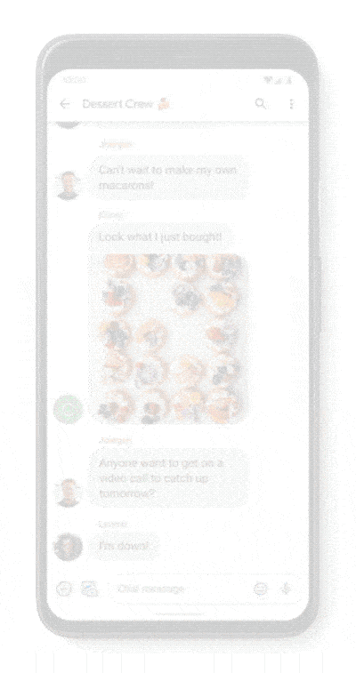 google message Emoji chuyển động được thêm vào ứng dụng tin nhắn của Google