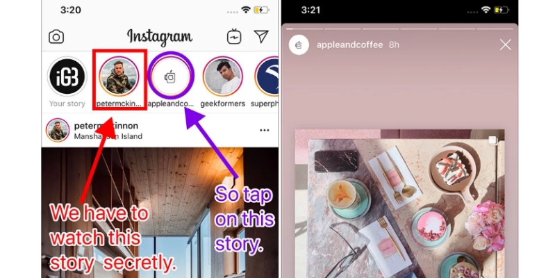 Cách xem Instagram Stories không bị người khác biết  h3 Cách xem Instagram Stories không bị người khác biết  tiếp bước 2