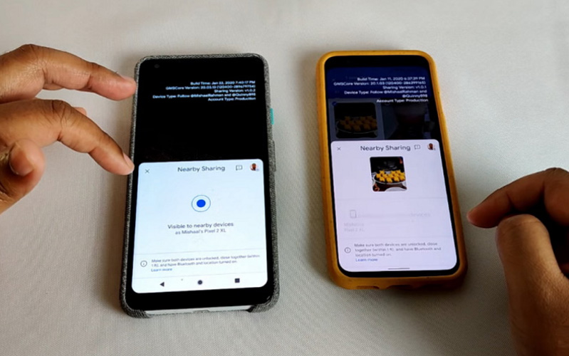 android 1 tính năng nearby share biến mất