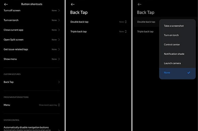 Cách sử dụng Back Tap