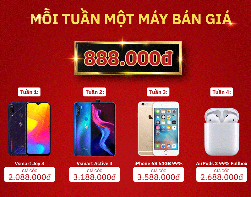 sinh nhật 24hStore lần 5 hình 1 Bốc thăm mỗi tuần 1 máy bán giá 888.000đ