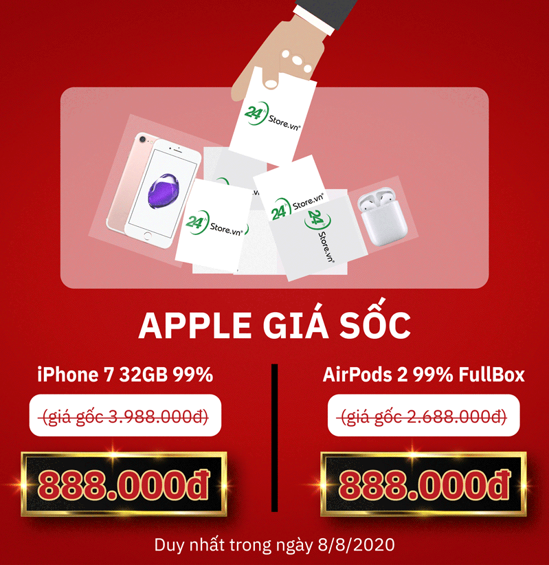 sinh nhật 24hStore lần 5 Bốc thăm ngày 8/8