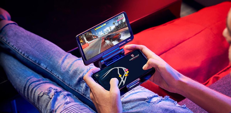 ASUS Rog Phone 3 hình 4 Phụ kiện tay cầm giúp mở rộng gấp đôi màn hình