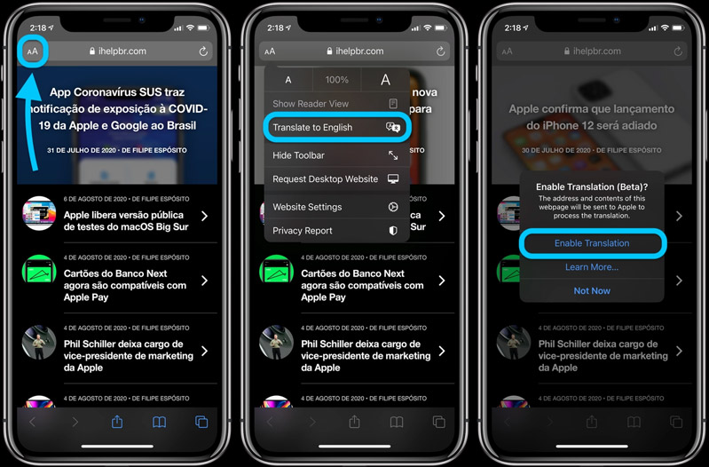 Tính năng dịch thuật trên iPhone và iPad